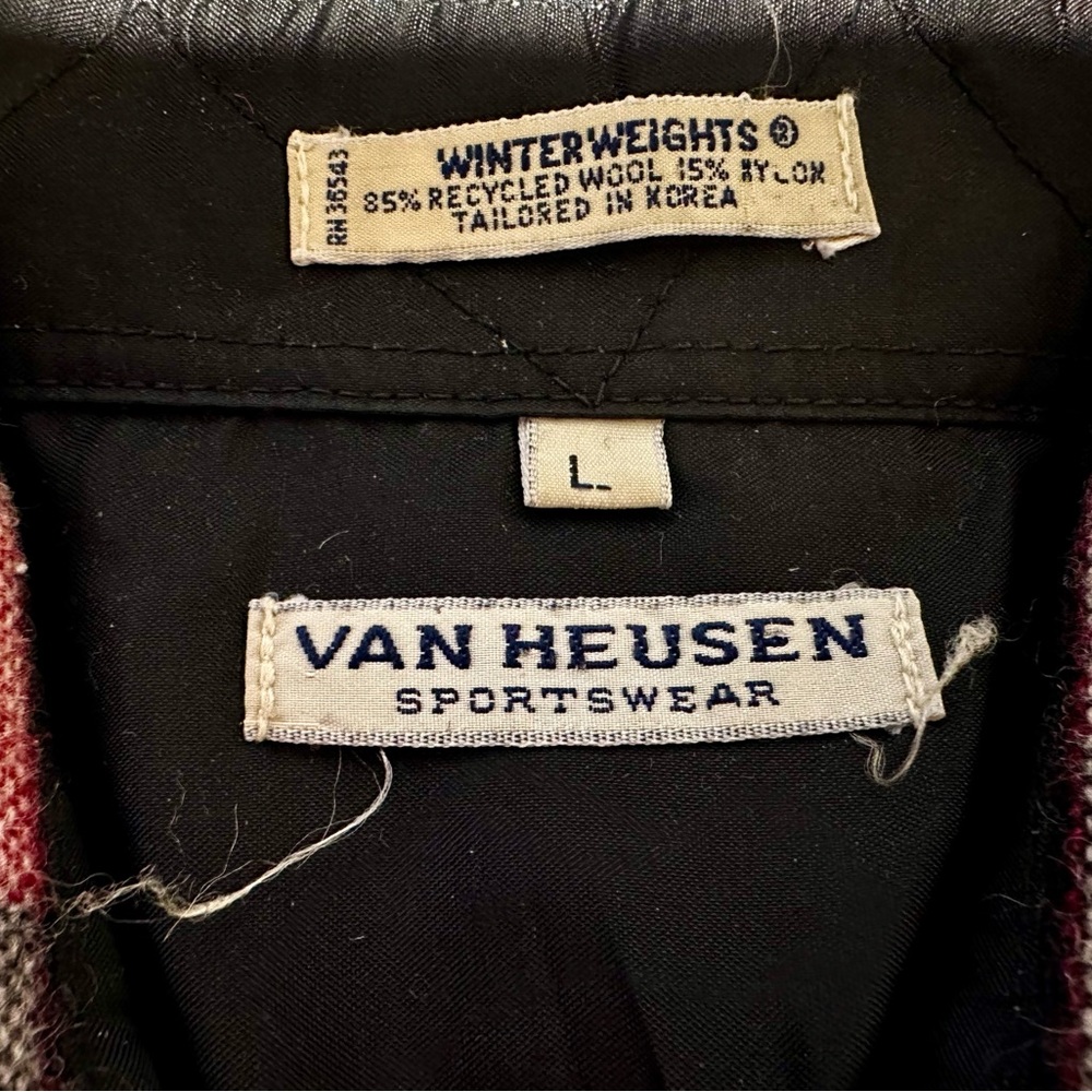 Plaid Wool Shirt in Red and Black - Picture 3 of 4